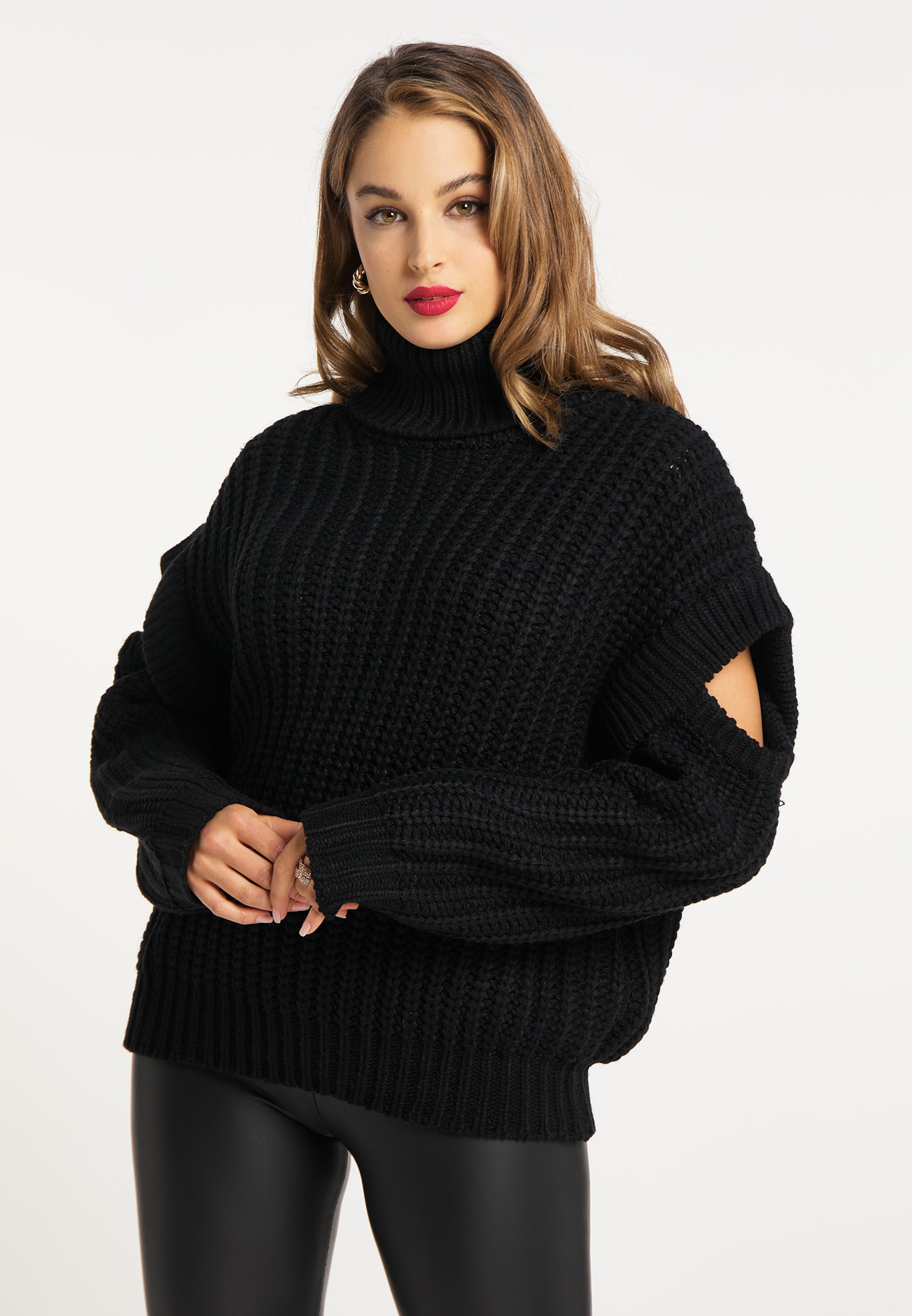 Frauen Große Größen faina Pullover in Schwarz - CY02053 Frauen Große Größen faina Pullover in Schwarz - CY02053