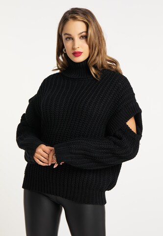 Pull-over faina en noir : devant