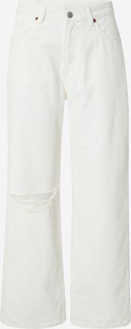 Monki Wide leg Jeans in White: front
