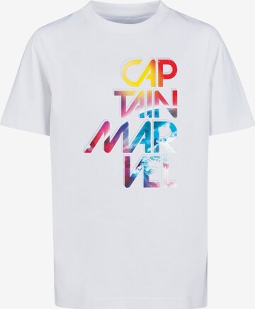 ABSOLUTE CULT Shirt 'Captain Marvel - Galactic' in White: front
