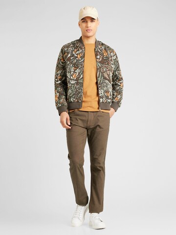 BLEND Slim fit Trousers 'Edford' in Brown