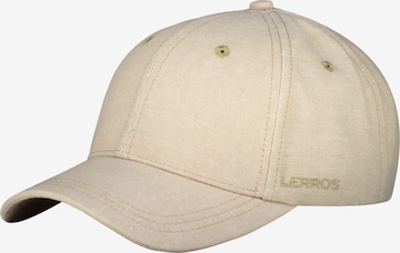 LERROS LERROS-Basecap aus Baumwolle und Leinen in Beige: Vorderseite