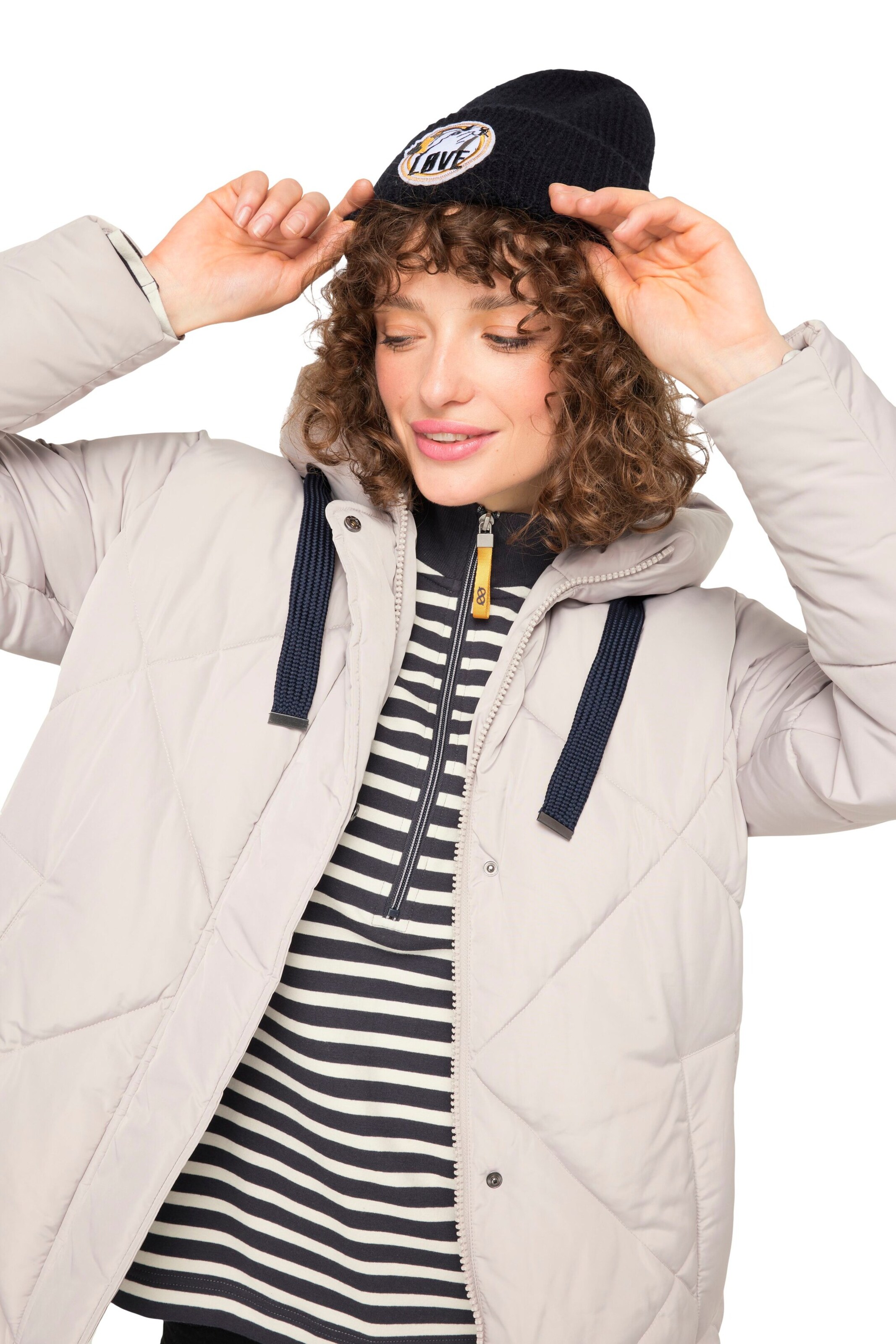 LAURASØN Mütze in Grau: Vorderseite