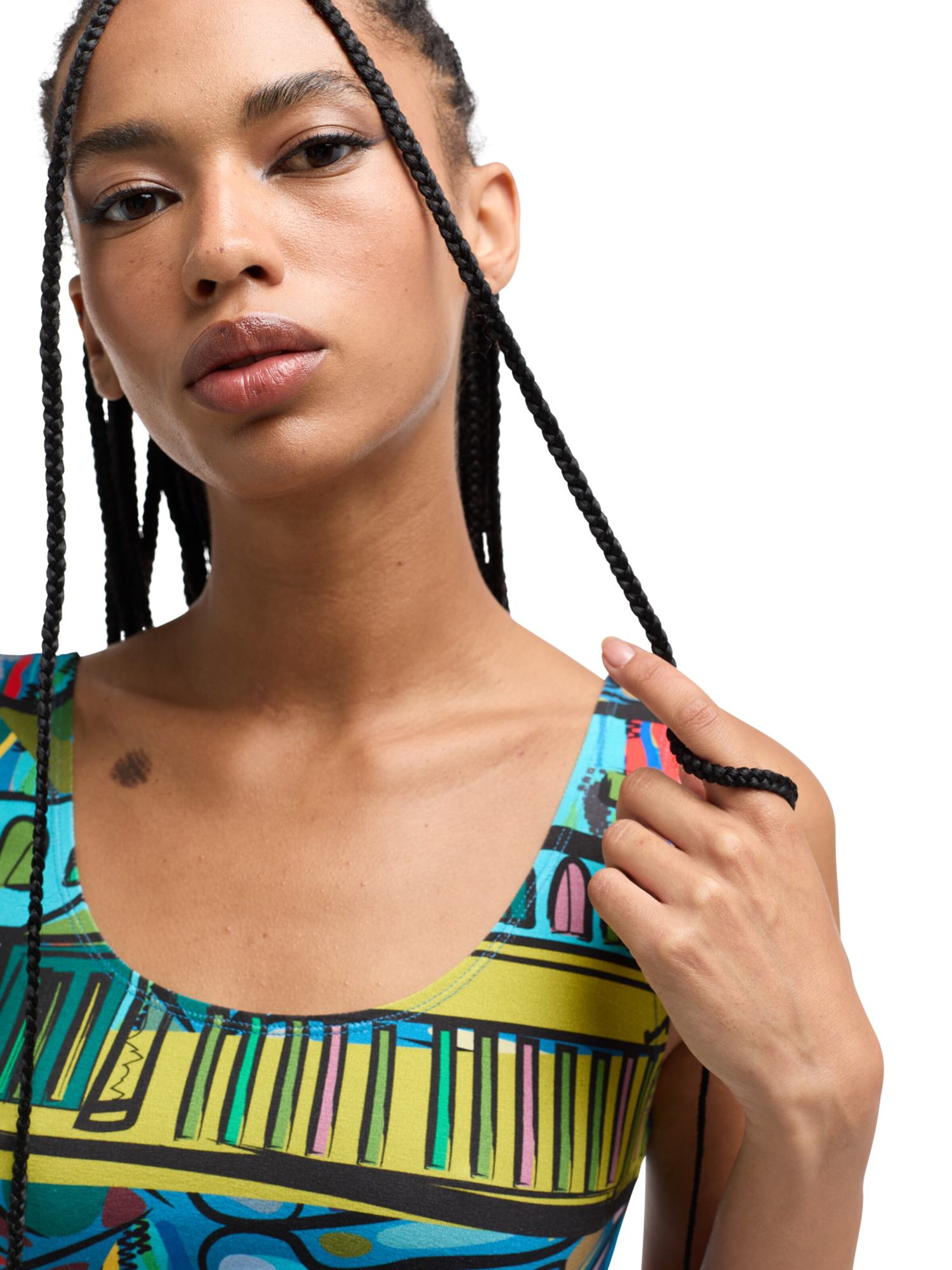 Carlo Colucci Top ' De Zini ' in Mischfarben