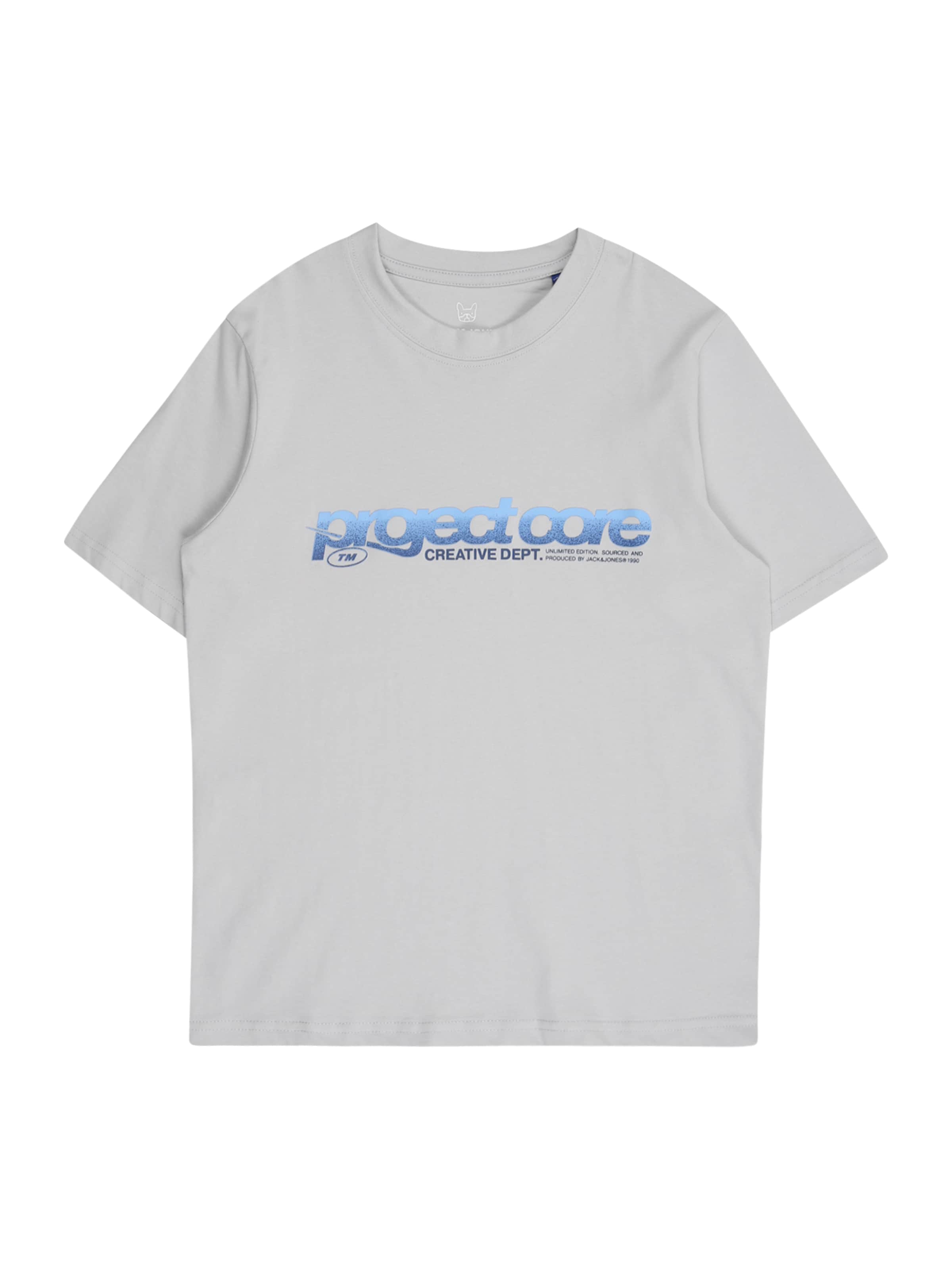 pelēks Jack & Jones Junior T-Krekls 'JCOUNION': no priekšpuses