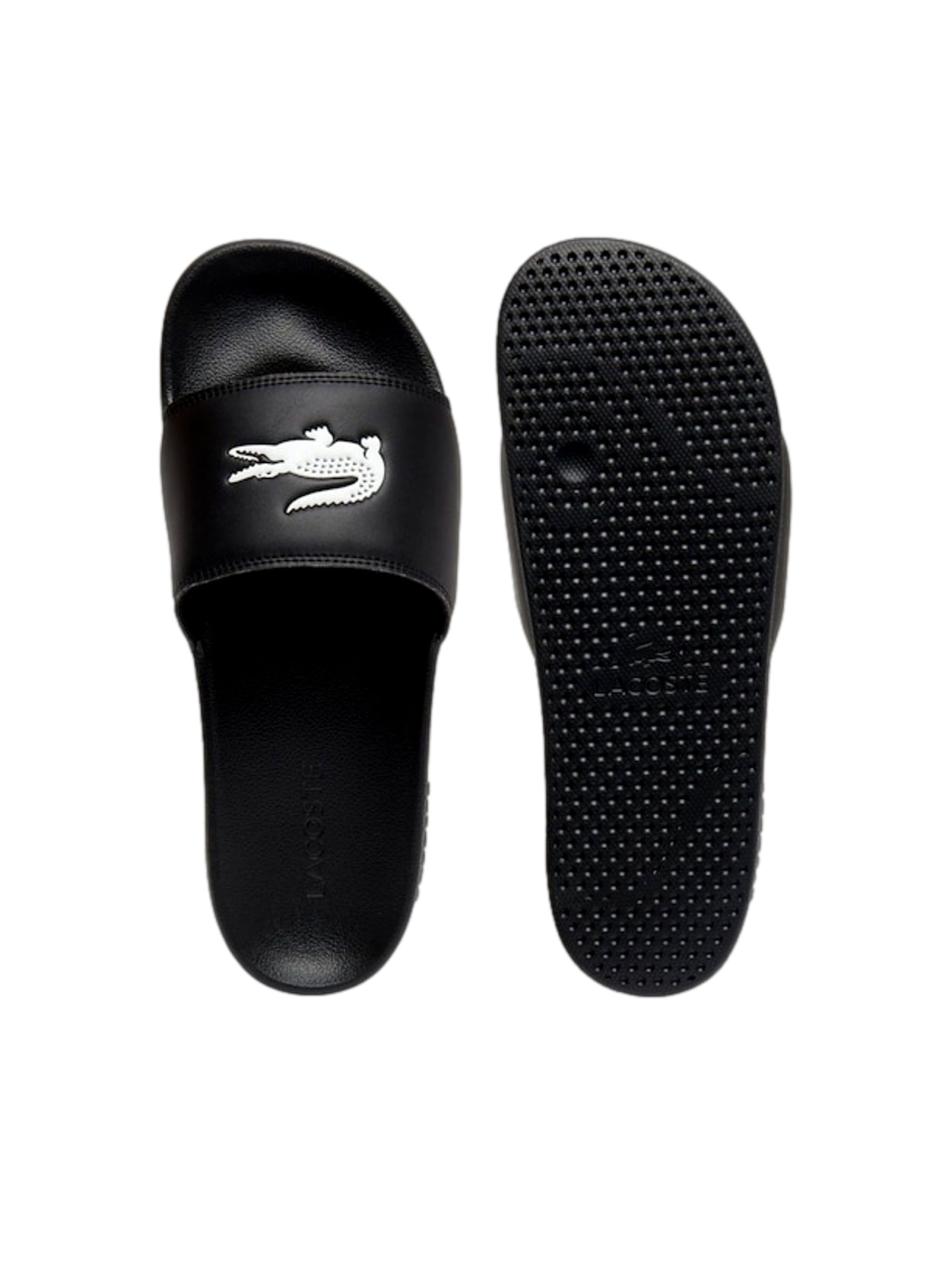 LACOSTE Pantoletter 'Serve Slides 0.0' i sort