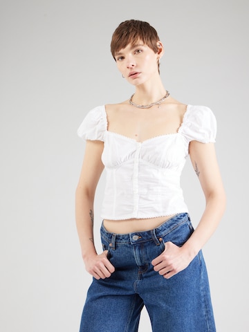 Monki Blouse in White: front