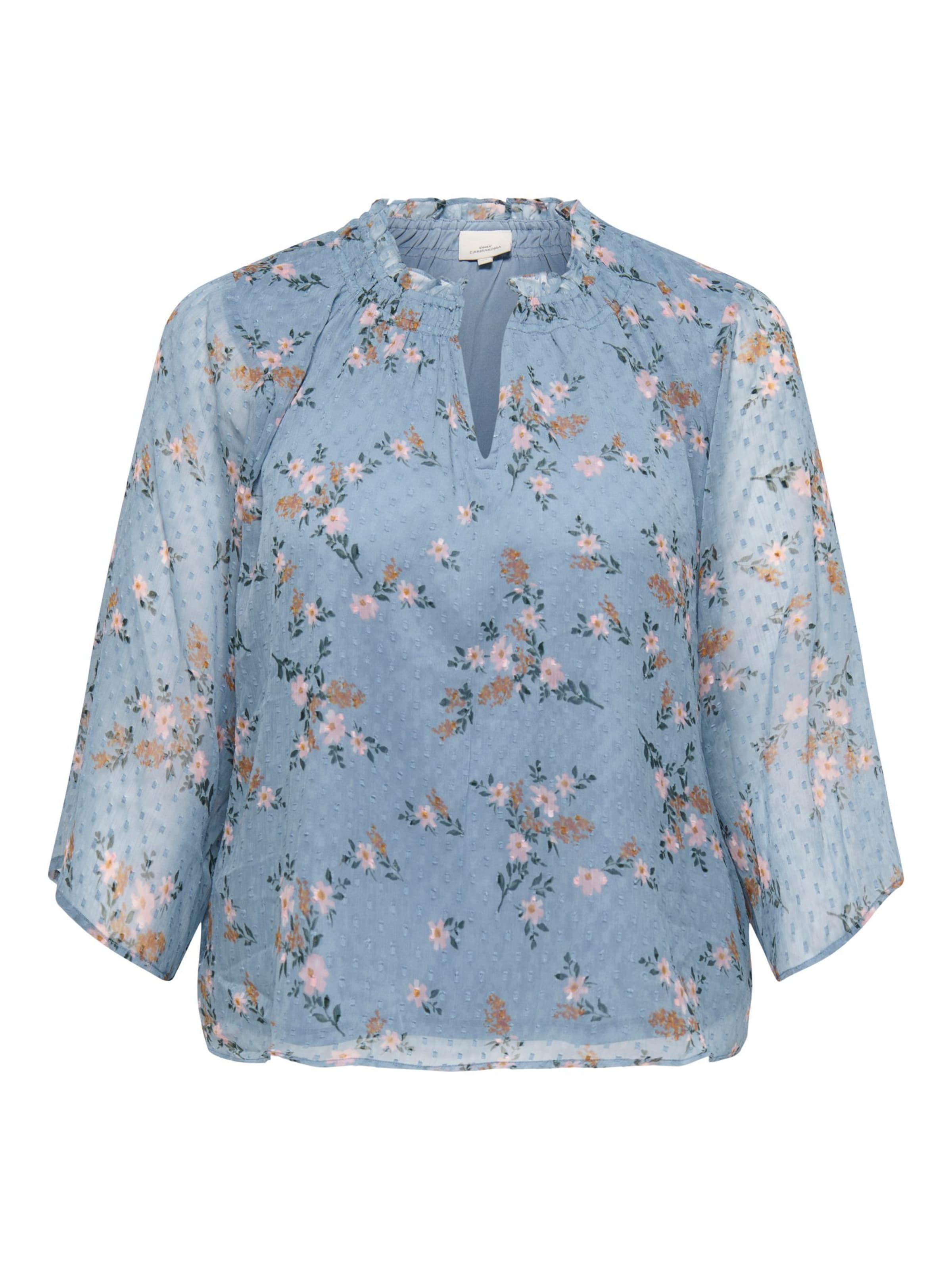 ONLY Carmakoma Blouse 'CARSigrid' in Blauw: voorkant