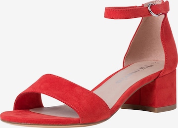 TAMARIS Strap sandal in Red: front