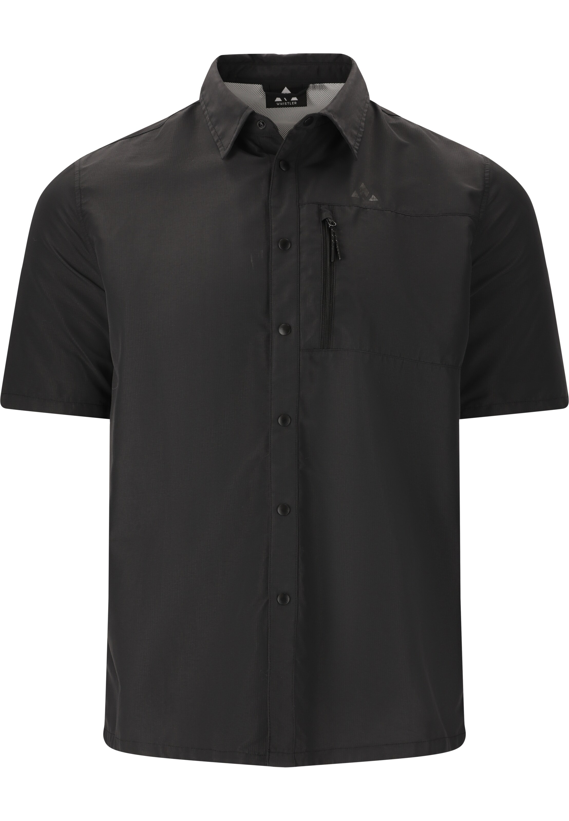 Whistler Regular fit Functioneel overhemd 'Elm' in Zwart: voorkant