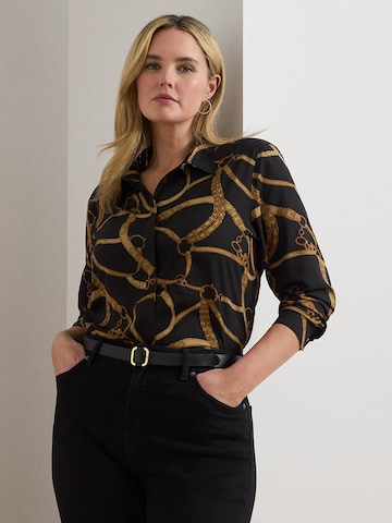 Lauren Ralph Lauren Plus Блуза 'KRISTY' в черно: отпред