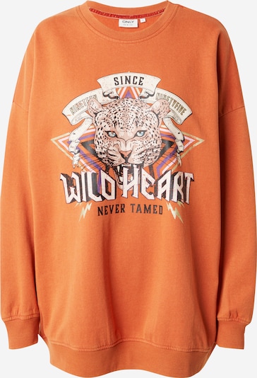 ONLY Sweatshirt 'LUCINDA' in orange / schwarz / weiß, Produktansicht