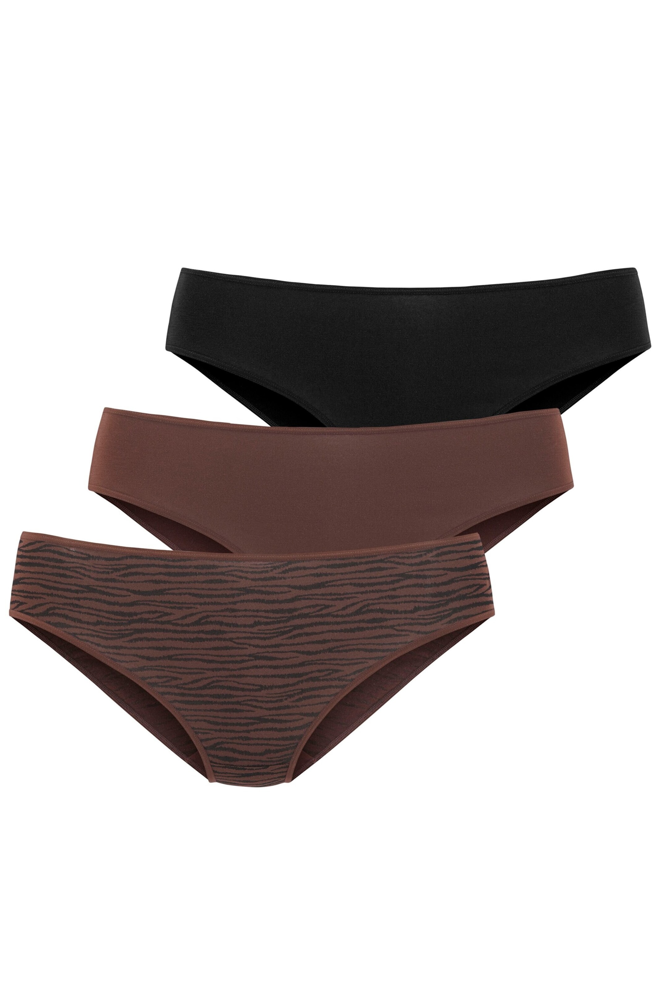 LASCANA Трусы-слипы в Коричневый: спереди