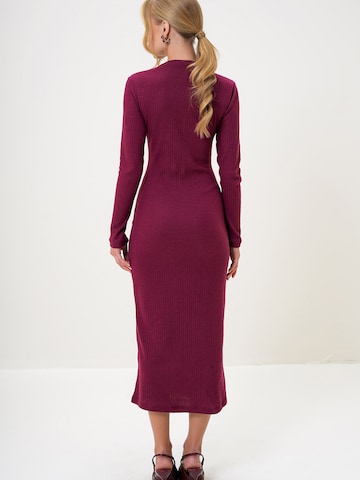 Trend Alaçatı Stili Трикотажное платье в Красный