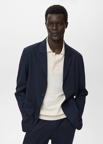 MANGO MAN Slim fit Suit Jacket 'Parioli' in Blue: front