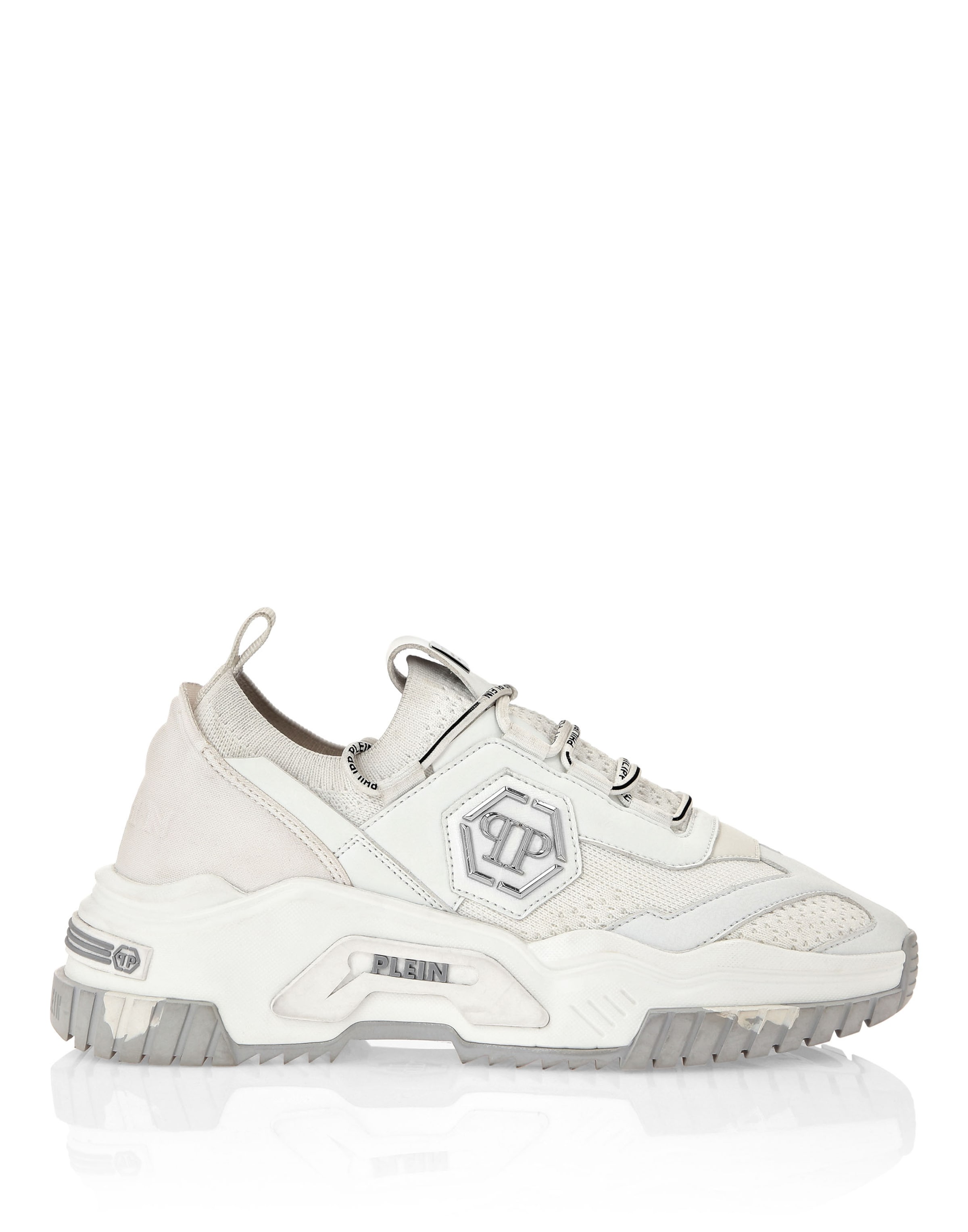 Philipp Plein - Zapatillas deportivas bajas 'Predator' en blanco: frente