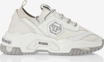Philipp Plein - Sapatilhas baixas 'Predator' em branco: frente