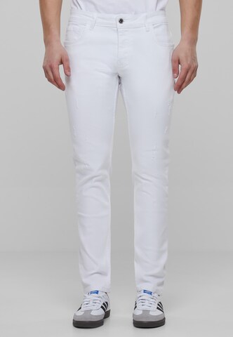 2Y Premium Regular Jeans in Wit: voorkant