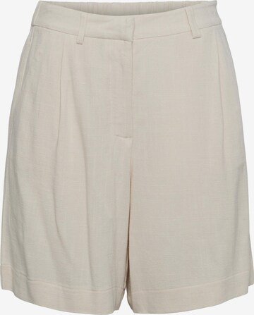 PIECES Regular Pleat-front trousers 'Vinsty' in Beige: front