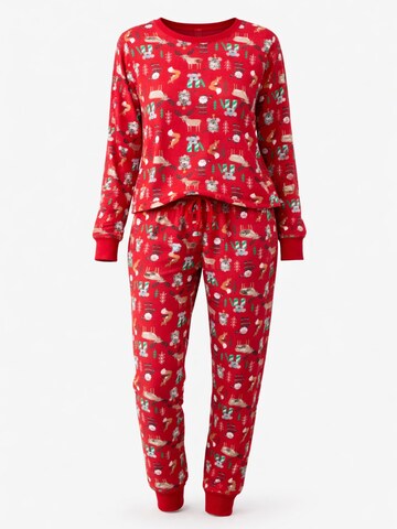 LEAFLETIC Pyjama 'Leafletic Women’s Christmas Pajama Set' in Rot: Vorderseite