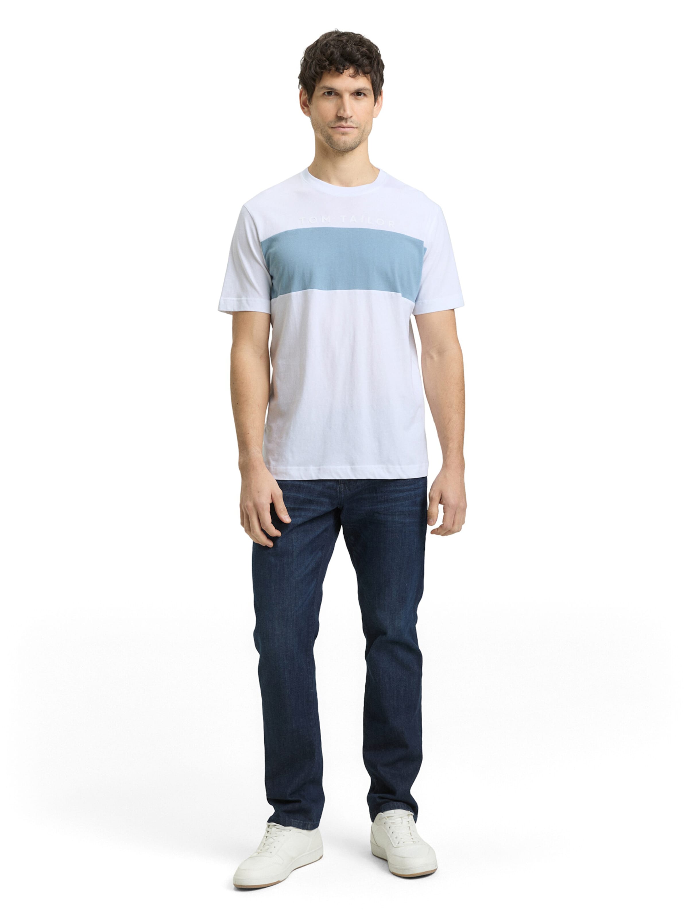 balta TOM TAILOR Marškinėliai