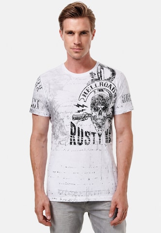 Rusty Neal T-Shirt in Weiß: Vorderseite