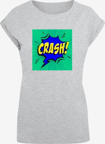 Maglietta 'Crash Comic' di Merchcode in grigio: frontale