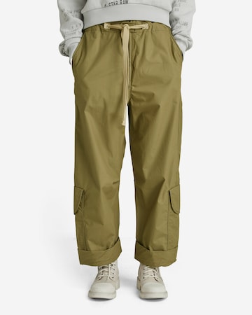 Loosefit Pantalon cargo G-Star RAW en vert : devant