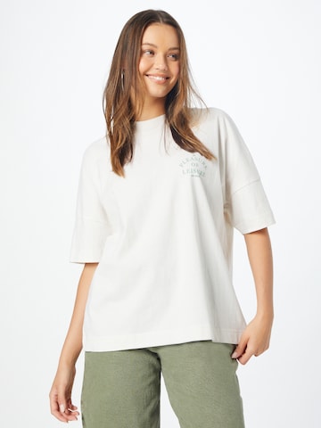 Hey Soho Oversized Shirt 'PLEASURE OF LEISURE' in White: front