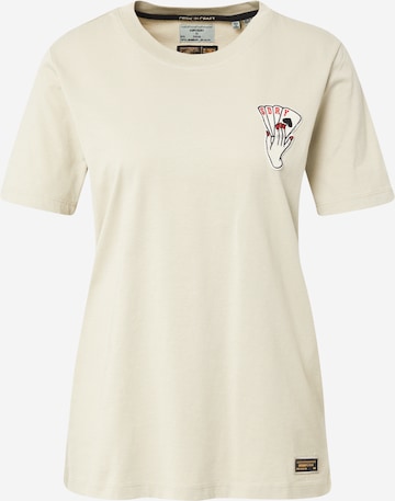 T-shirt 'Military Narrative' Superdry en beige : devant