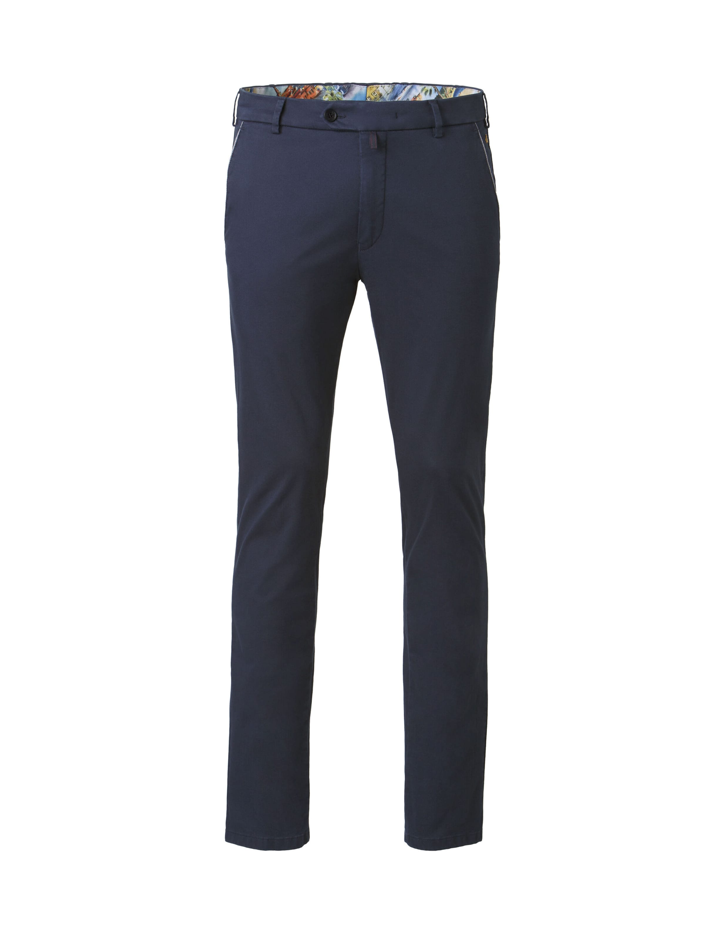 MEYER Chino in Blauw: voorkant