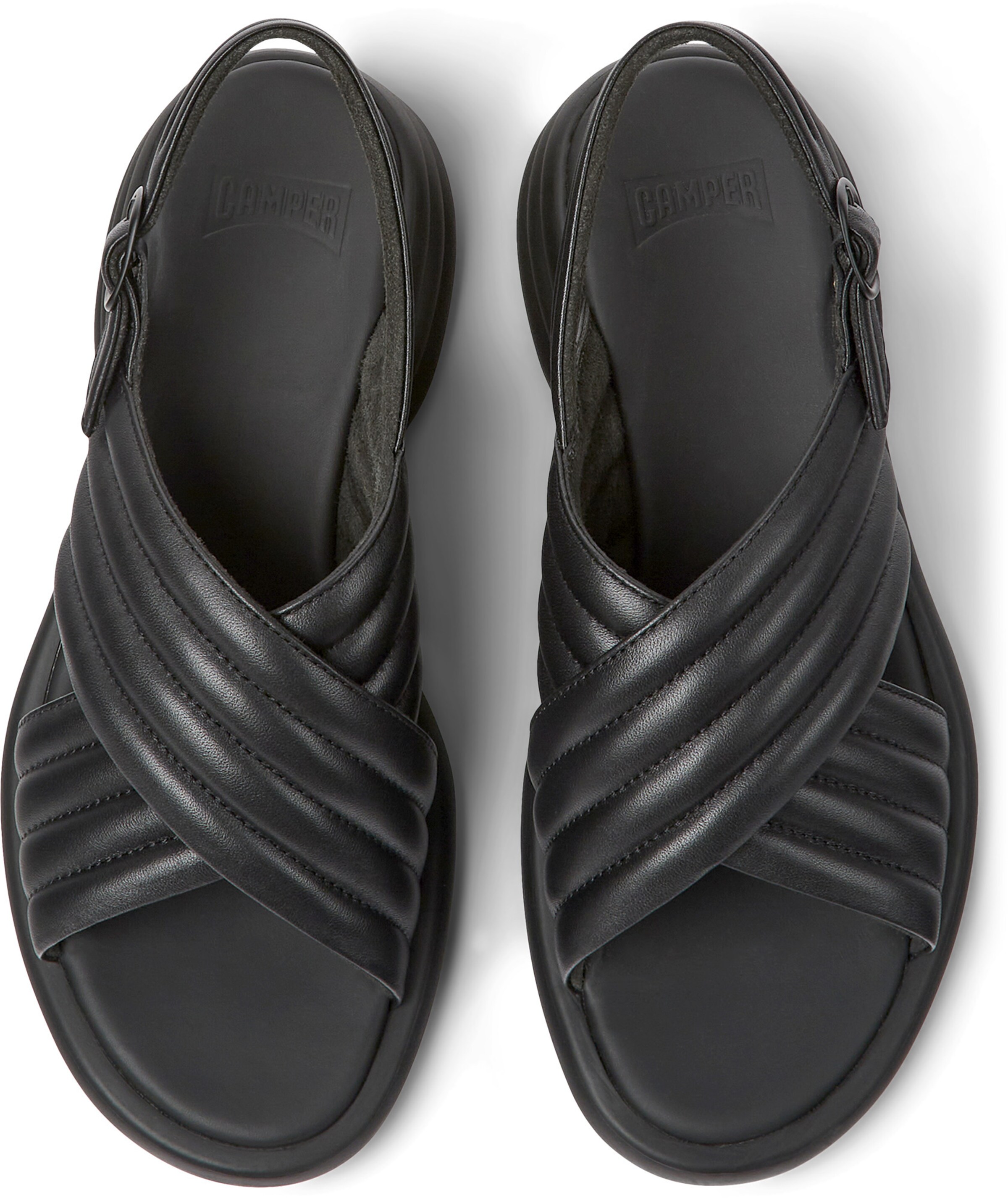 CAMPER Sandalen met riem in Zwart