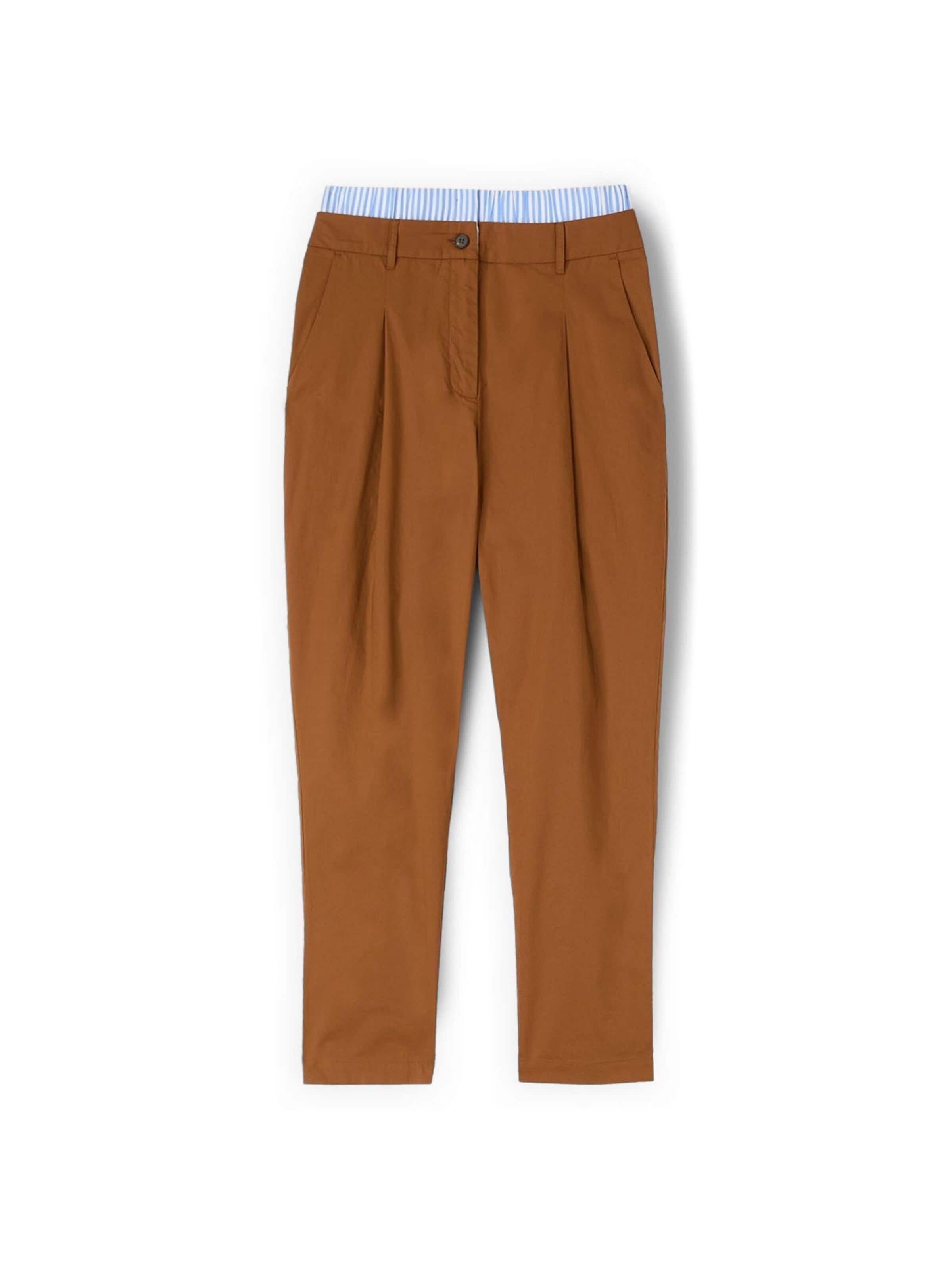 MOTIVI Loosefit Hose in Braun: Vorderseite