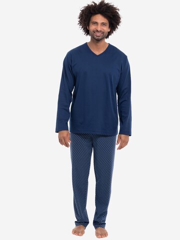 Mey Pyjama lang 'Lounge - Nightwear' in Blauw
