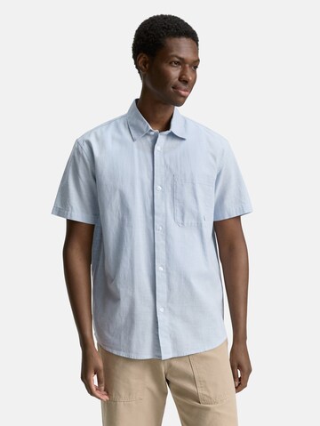 TOM TAILOR DENIM Regular fit Overhemd in Blauw: voorkant