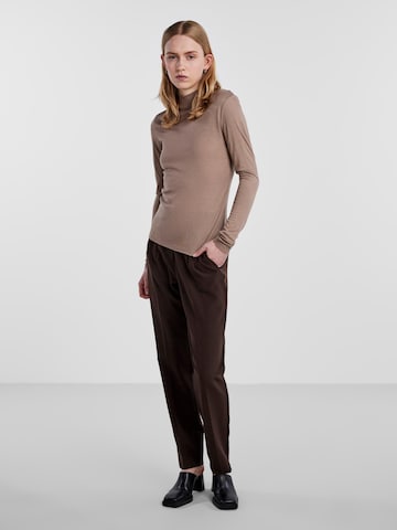 PIECES Shirt 'LUX' in Brown
