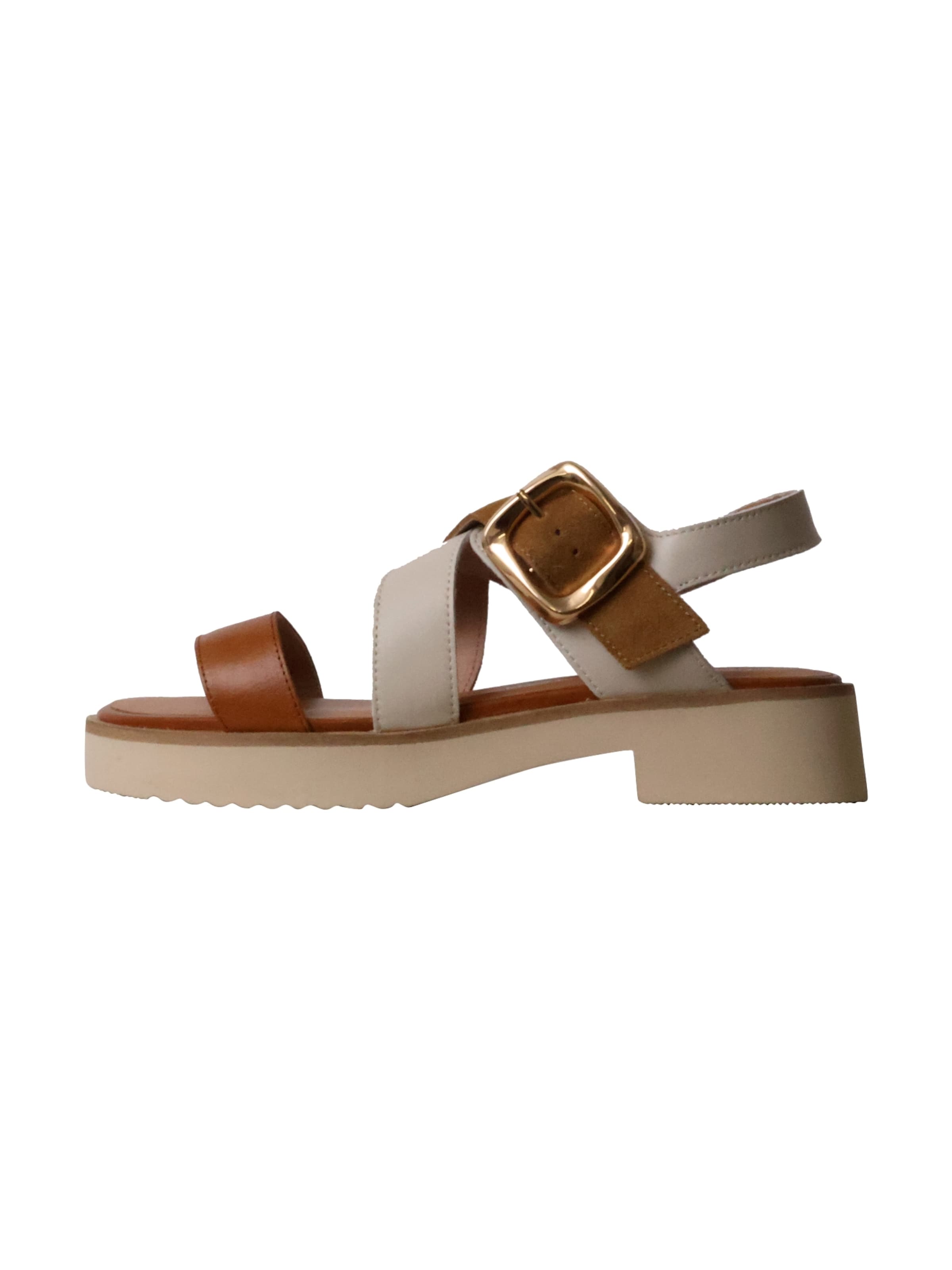 Sandalo 'Danae Ledersandalen' di Emilie Karston in beige: frontale
