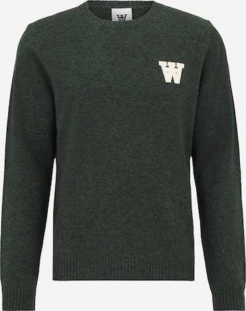 Pullover 'Tay' di WOOD WOOD in verde: frontale