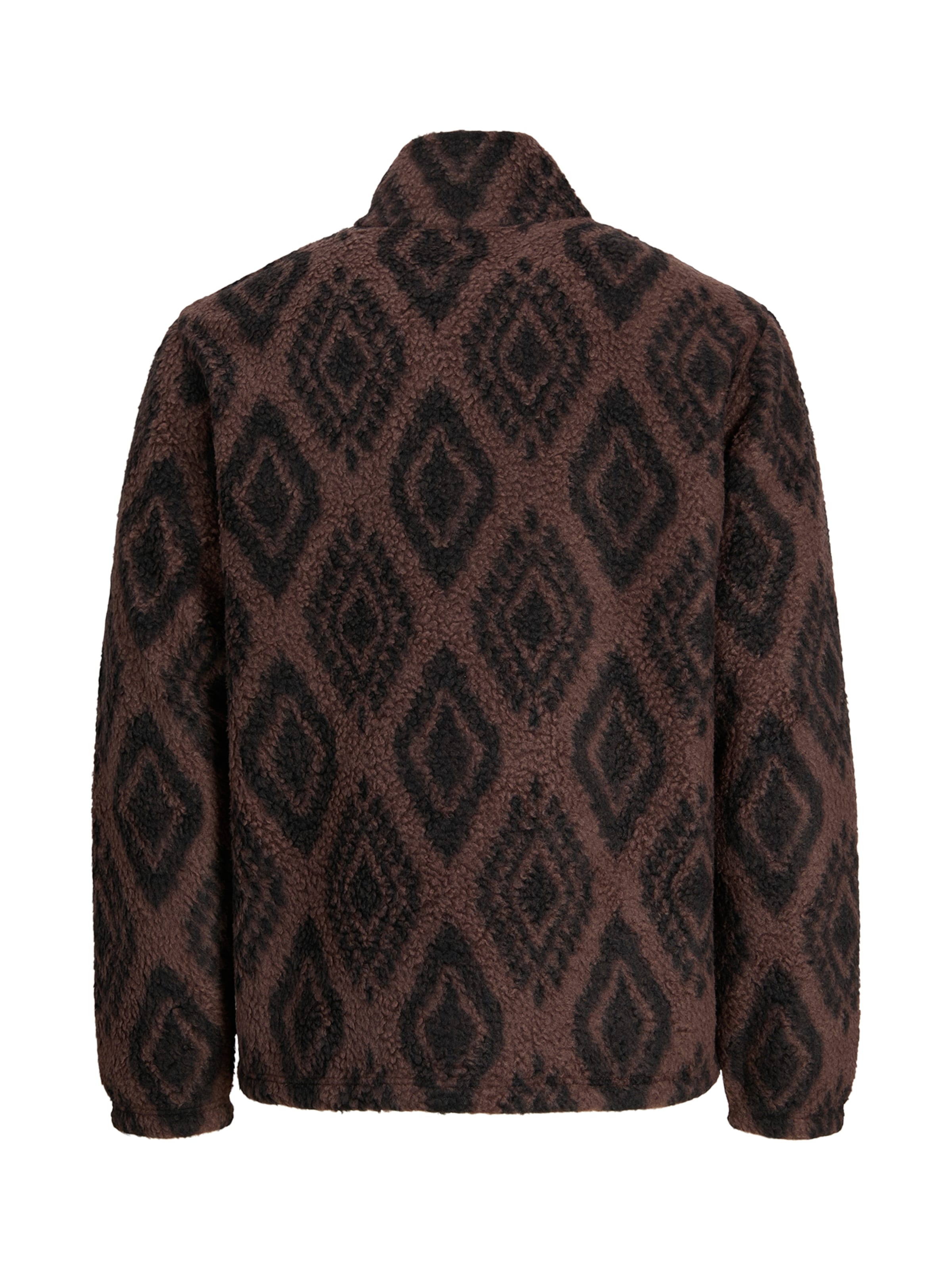 JACK & JONES Fleece jas 'JORSEBASTIAN' in Bruin