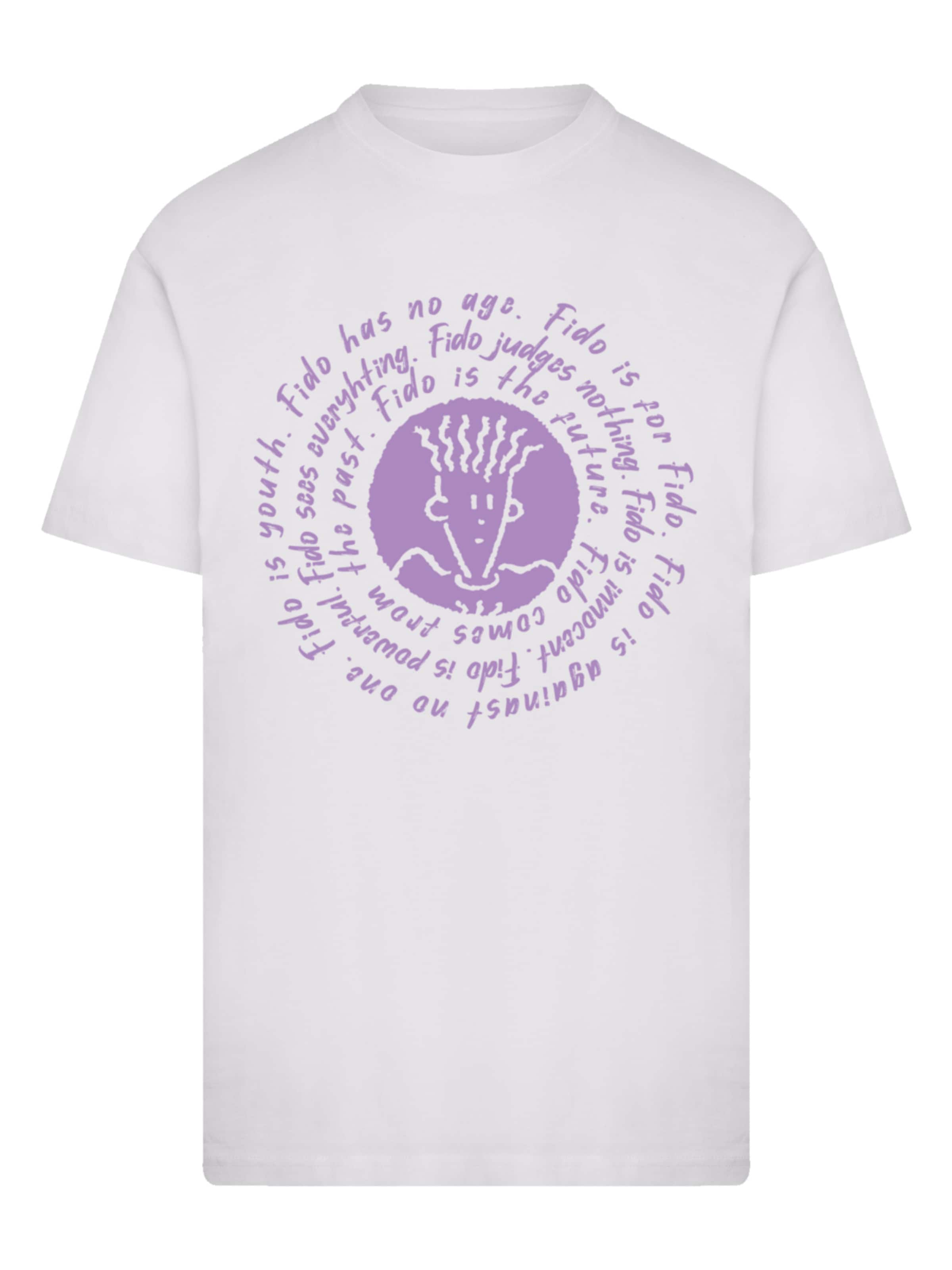 T-Shirt 'Fido Dido Is For Fido Spiral' F4NT4STIC en blanc : devant