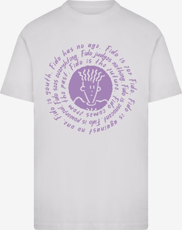 T-Shirt 'Fido Dido Is For Fido Spiral' F4NT4STIC en blanc : devant
