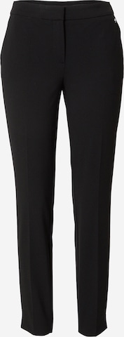 COMMA Slimfit Chino kalhoty – černá: přední strana