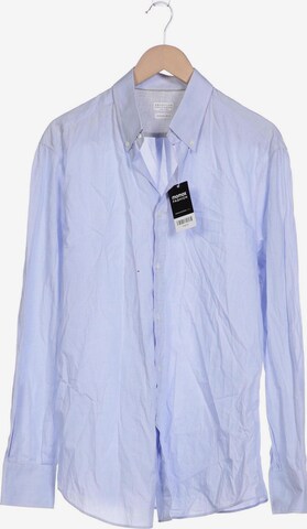 Brunello Cucinelli Button Up Shirt in XXL in Blue: front