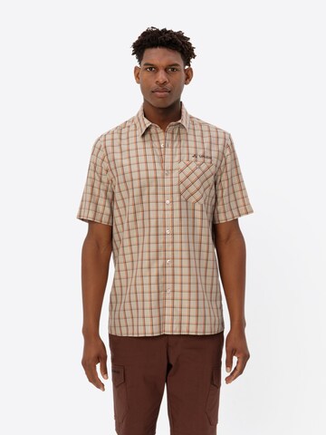 VAUDE Regular fit Athletic button up shirt 'Albsteig III' in Beige: front