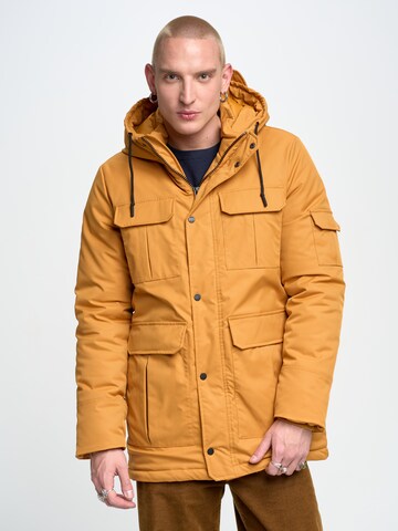 BIG STAR Winterjacke 'SORSEN' in Gelb: Vorderseite