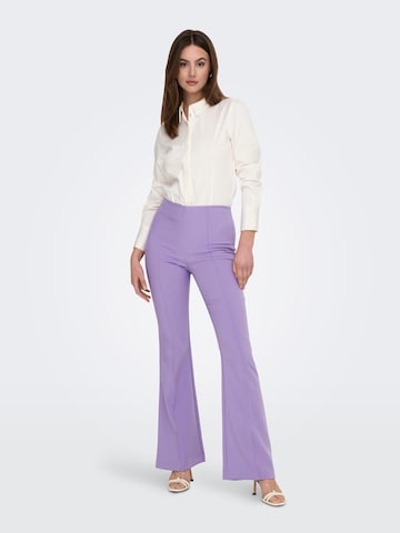 ONLY Flared Pleated Pants 'ASTRID' in Purple