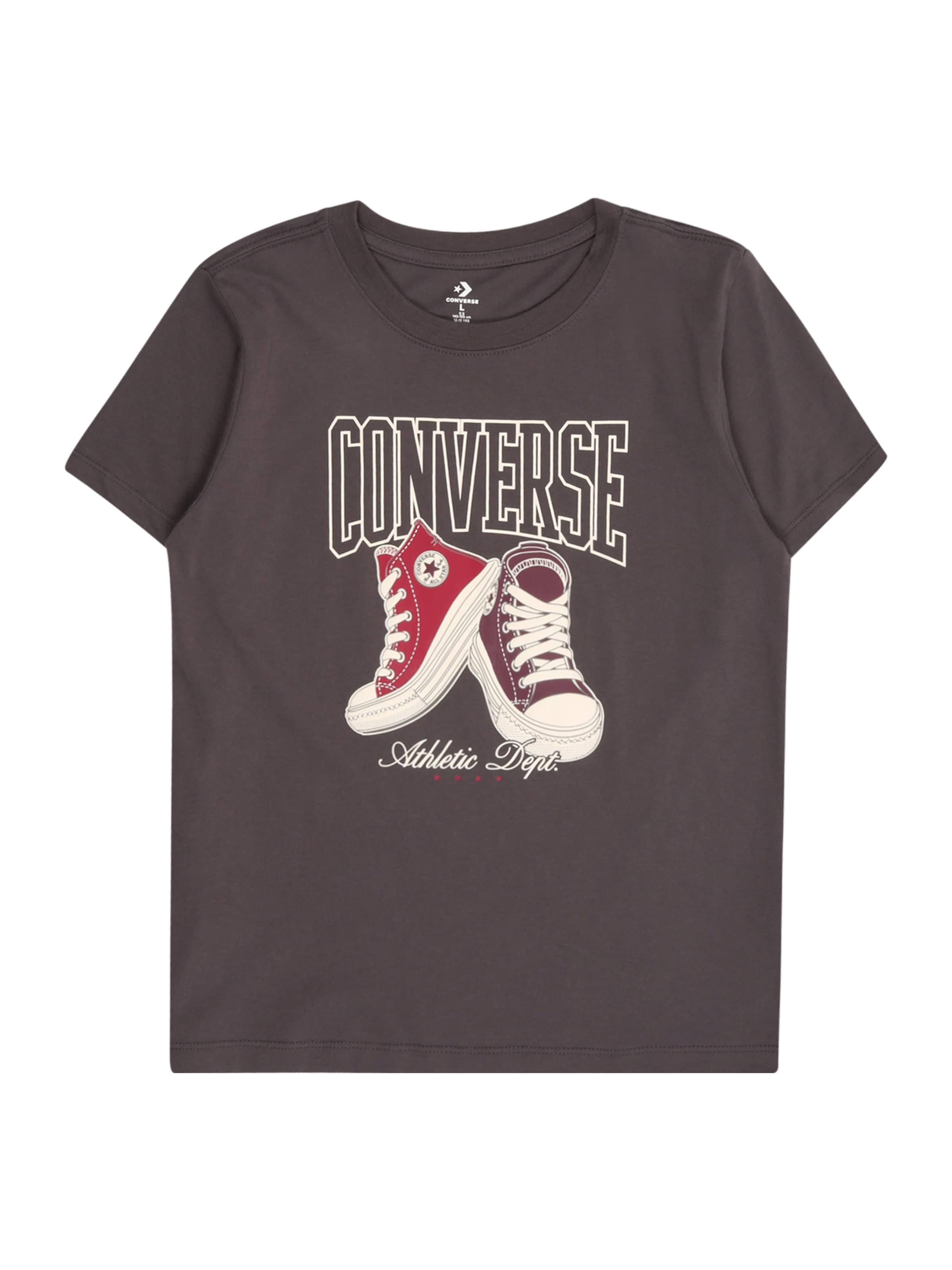 CONVERSE Tričko - Sivá: predná strana