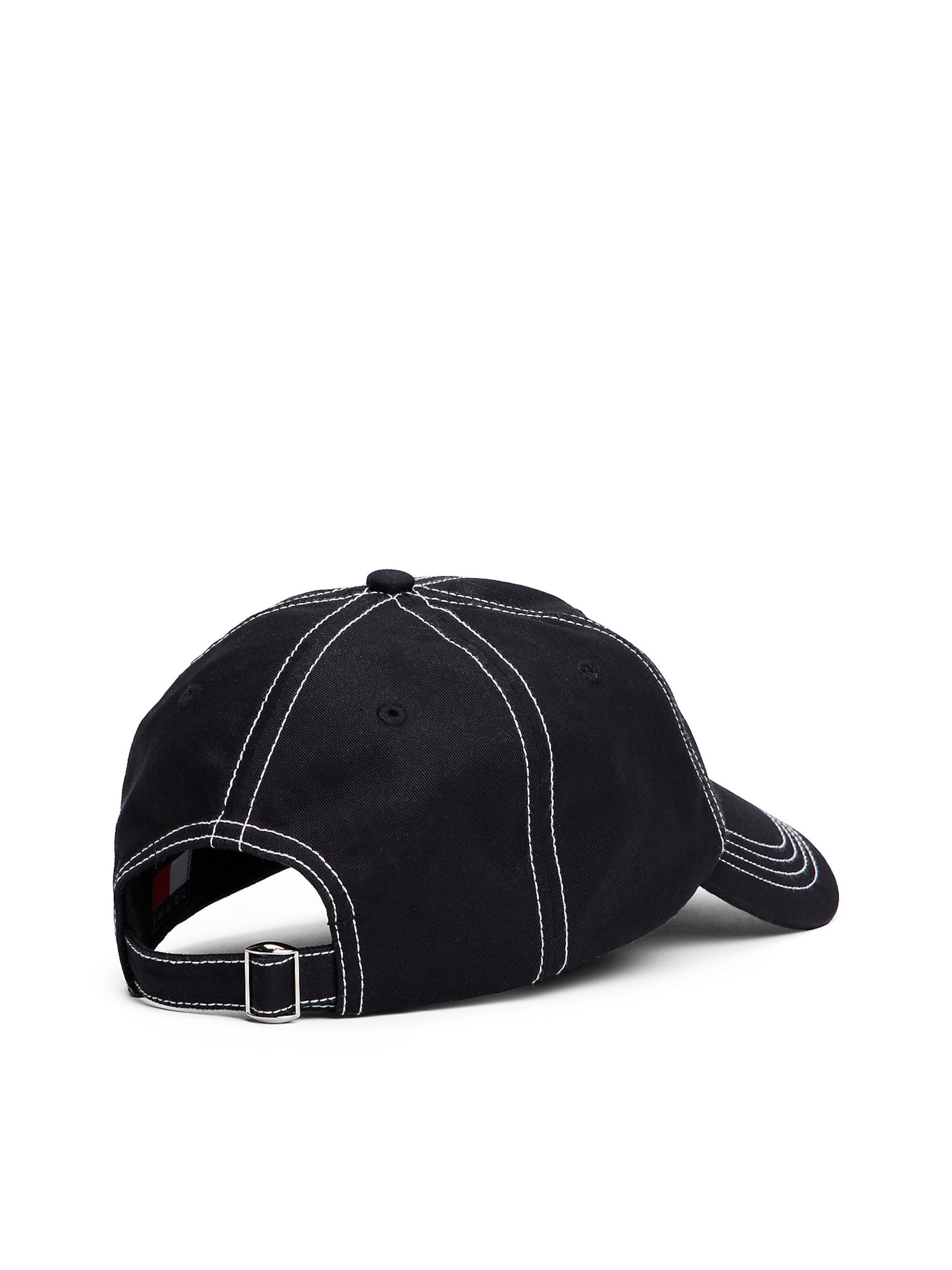 Tommy Jeans Cap 'Varsity Contrast Stitch' in Black