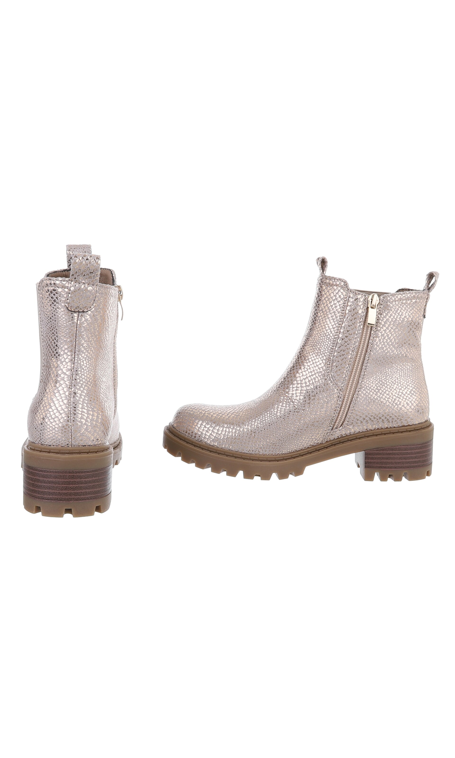 Ital-Design High Heels ' Plateaustiefeletten ' in Gold