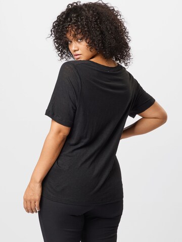 melns Selected Femme Curve T-Krekls 'Line'